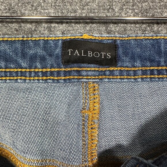Talbots Jeans Womens 8 Demi Boot Crop Medium Wash Cotton Stretch Pockets - Picture 5 of 9